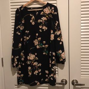 Black floral “business casual” dress